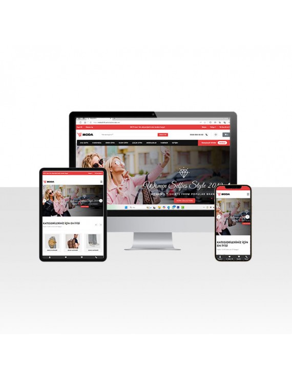 E-Ticaret Moda ve Giyim Ürünleri Web Sitesi Paketi - Mods
