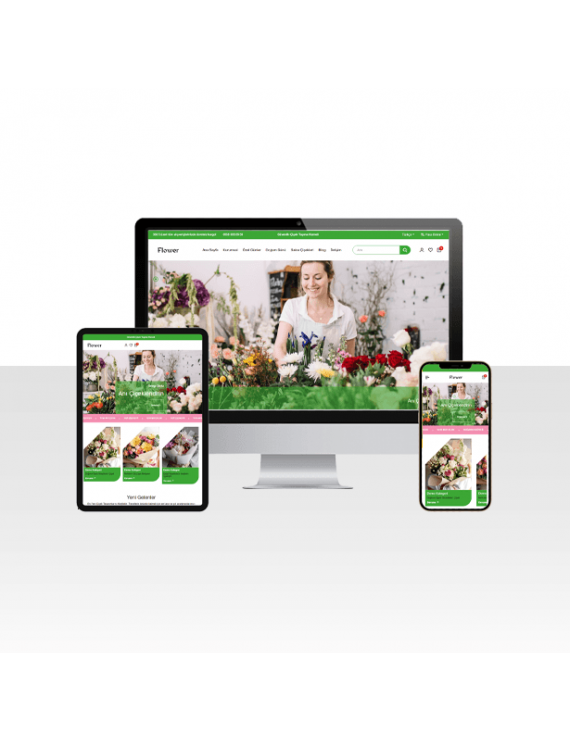 E-Ticaret Çiçekçi ve Çiçek Satışı Web Sitesi – Flower