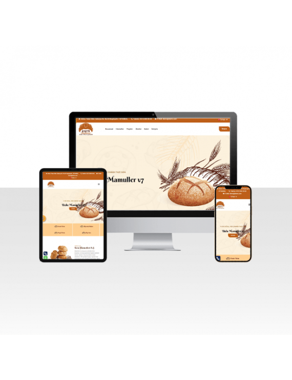 Unlu Mamüller Pastane Hazır Web Site Paketi - Çörek
