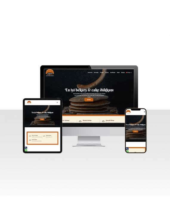 Pasta Dükkanı Hazır Web Sitesi Paketi - Kruvasan