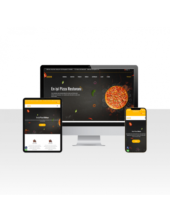Pizza Salonu Hazır Web Sitesi Paketi - İtalya